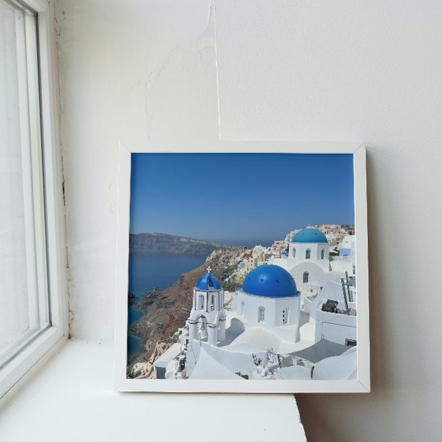 Lienzo Vacaciones de la Cúpula Azul de Oia Santorini en G (Subido por el creador)