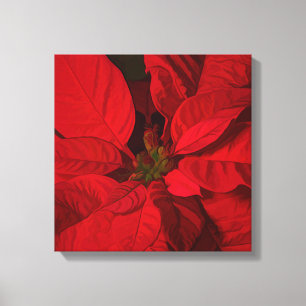 Lienzo Vacaciones de los Navidades de Red Poinsettia