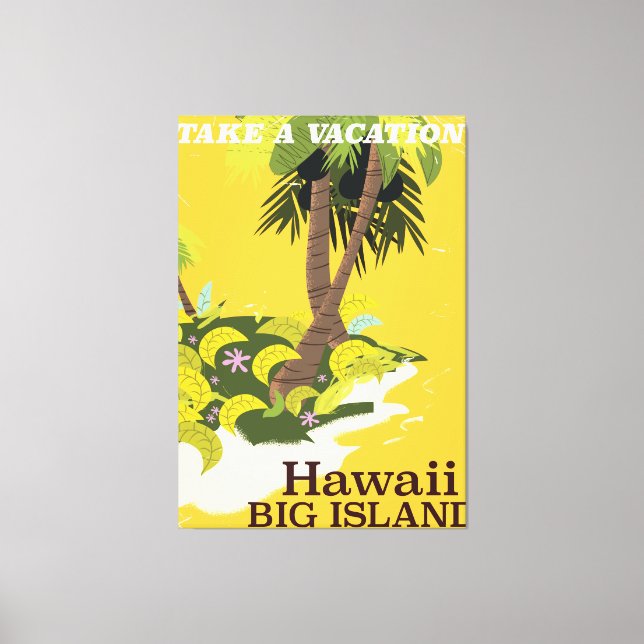 Lienzo Vacaciones en la gran isla de Hawái (Anverso)