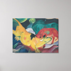 Lienzo Vacas, amarillo-rojo-verde (1912) de Franz Marc