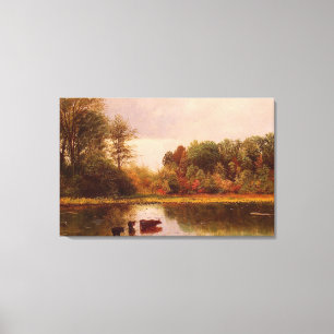 Lienzo Vacas En Un Paisaje Agudo Albert Bierstadt