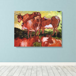 Lienzo Vacas (según Jordaens) por Vincent van Gogh