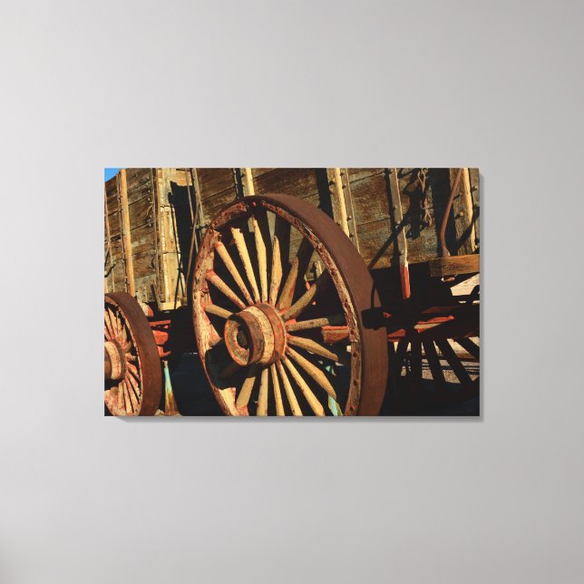 Lienzo Vagón antiguo de tren de mulas (Anverso)
