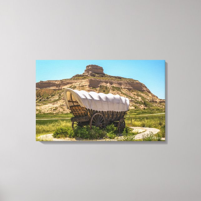 Lienzo Vagón cubierto en el Monumento Nacional de Escocia (Anverso)