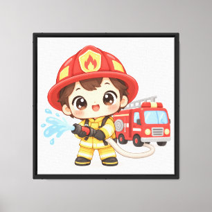Lienzo Valiente Bomberito
