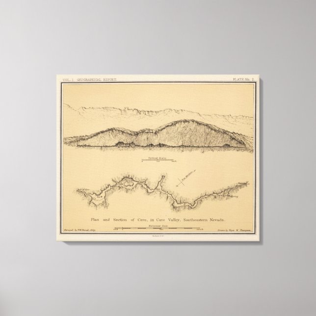 Lienzo Valle de Cave, Nevada (Anverso)