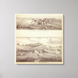 Lienzo Valle de Frazier, ranchos de la orilla del lago