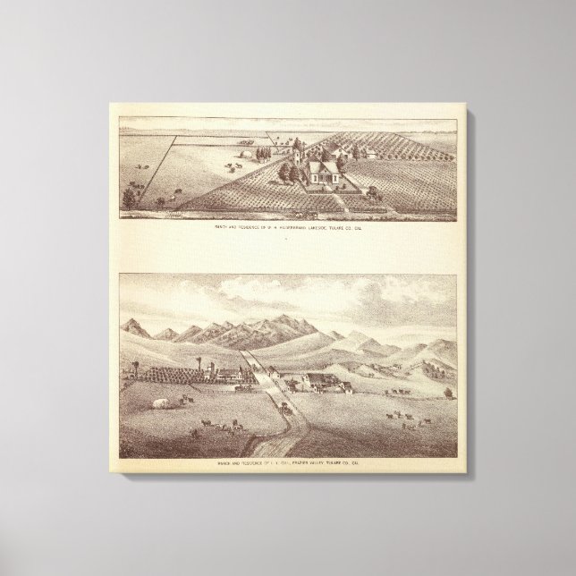 Lienzo Valle de Frazier, ranchos Lakeside (Anverso)