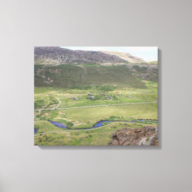 Lienzo Valle de Islandia (Anverso)