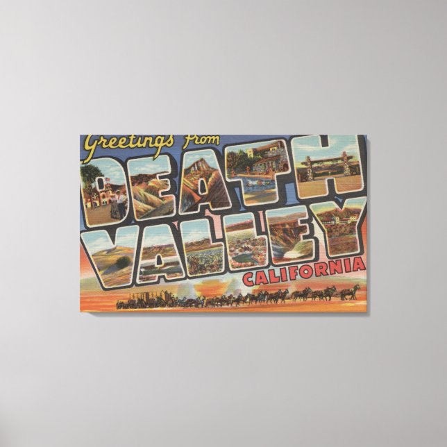 Lienzo Valle de la Muerte, California - Escenas de letras (Anverso)