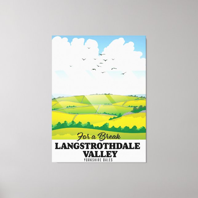 Lienzo Valle de Langstrothdale Yorkshire Dales (Anverso)