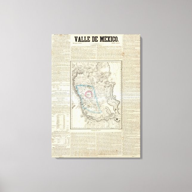 Lienzo Valle de México, México (Anverso)