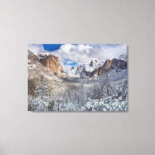 Lienzo Valle de Yosemite en nieve