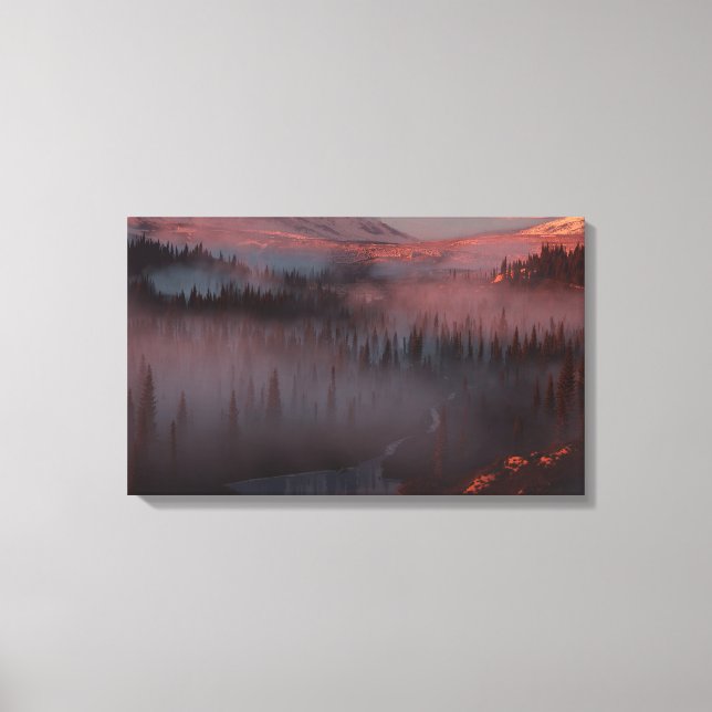 Lienzo Valle del Glaciar (Sunrise) (Anverso)