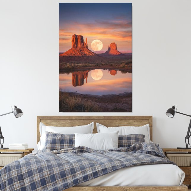 Lienzo Valle del Monumento Reflejo de la Superluna – Desi (Insitu(Dormitorio))