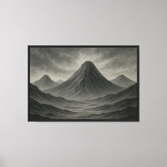 Lienzo Valle del Volcán Ashen (Anverso)