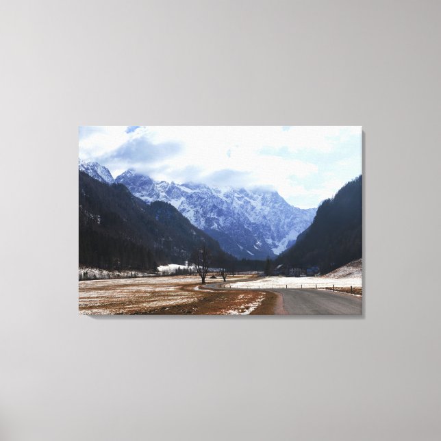 Lienzo Valle Logar de Eslovenia (Anverso)