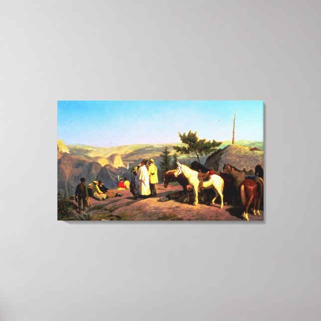 Lienzo Valle Yosemite desde Glacier Point 1874 (Anverso)