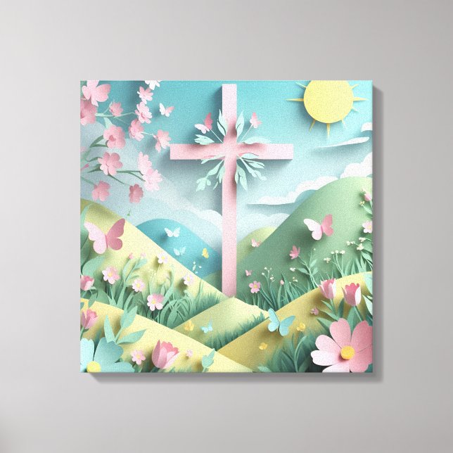 Lienzo Valley with the Cross Art Print (Anverso)