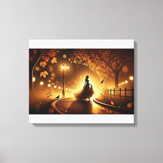 Lienzo Vals de medianoche en la niebla (Anverso)