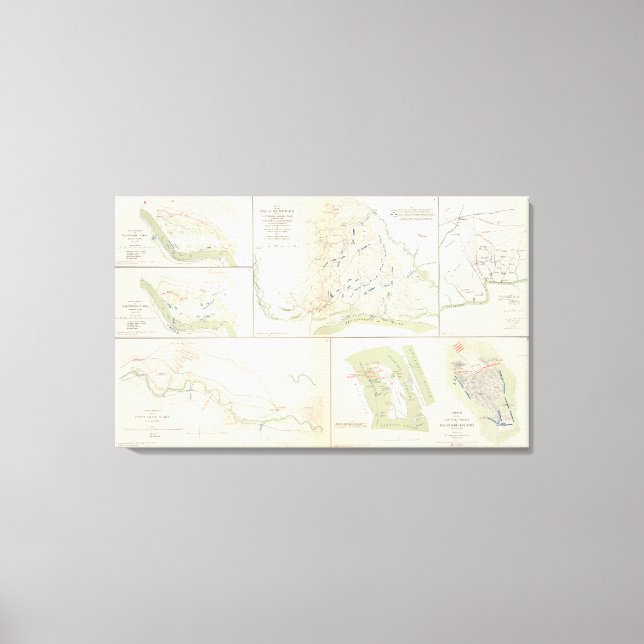 Lienzo Valverde, Shiloh, Ft Craig, Isla Roanoke (Anverso)