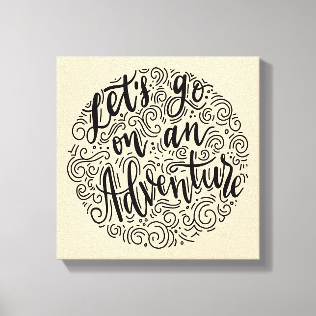 Lienzo Vamos a una aventura (Anverso)