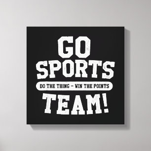 Lienzo ¡Vamos Equipo Deportivo! Deportes divertidos