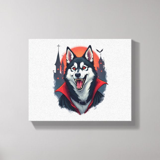 Lienzo Vampire Husky Bite (Anverso)