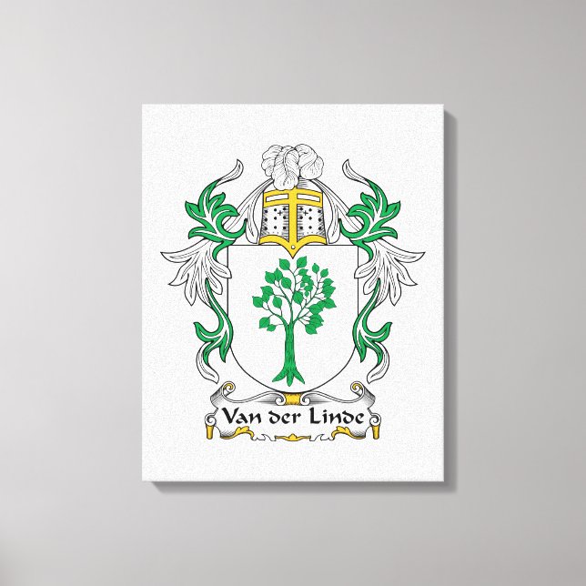 Lienzo Van der Linde Family Crest (Anverso)