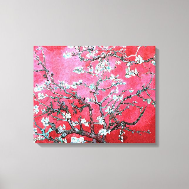 Lienzo Van Gogh Almond Blossoms azul rojo (Anverso)