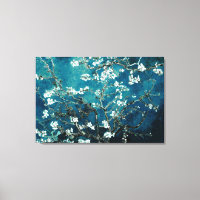Van Gogh Almond Blossoms Oscuro Verde azulado