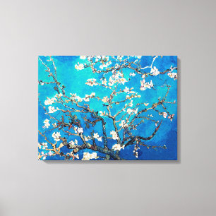Lienzo Van Gogh Almond Blossoms turquesa brillante