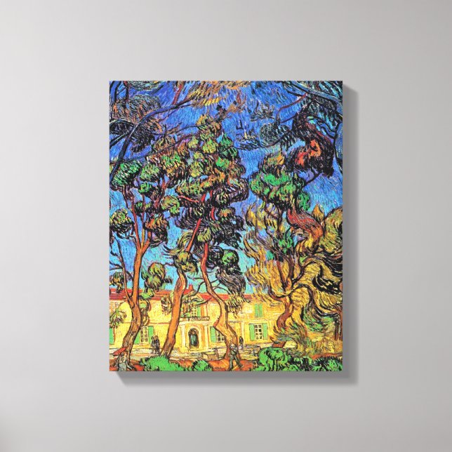 Lienzo Van Gogh - Árboles en el jardín del hospital St Pa (Anverso)