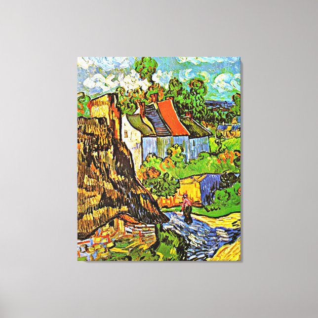 Lienzo Van Gogh - Casas en Auvers (Anverso)