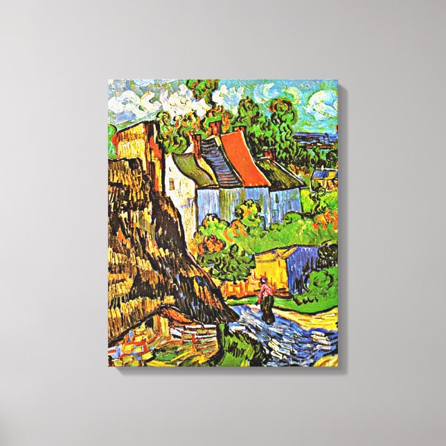 Lienzo Van Gogh - Casas en Auvers (Anverso)
