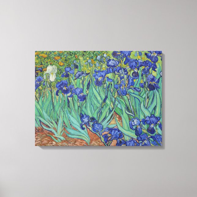 Lienzo Van Gogh Classic Painting Irises Floral Botánico (Anverso)