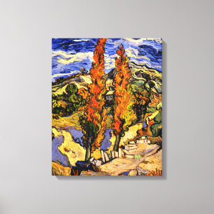 Lienzo Van Gogh - Dos álamos en una colina