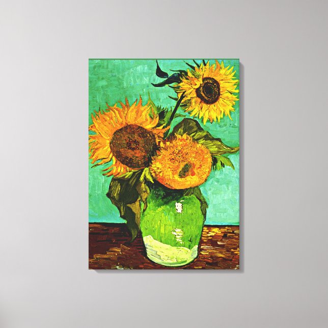 Lienzo Van Gogh - Girasoles (3) (Anverso)