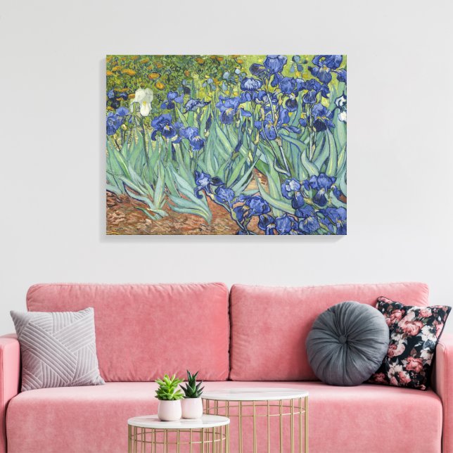 Lienzo Van Gogh Irises Fine Art Painting  (Insitu (Sala de estar))