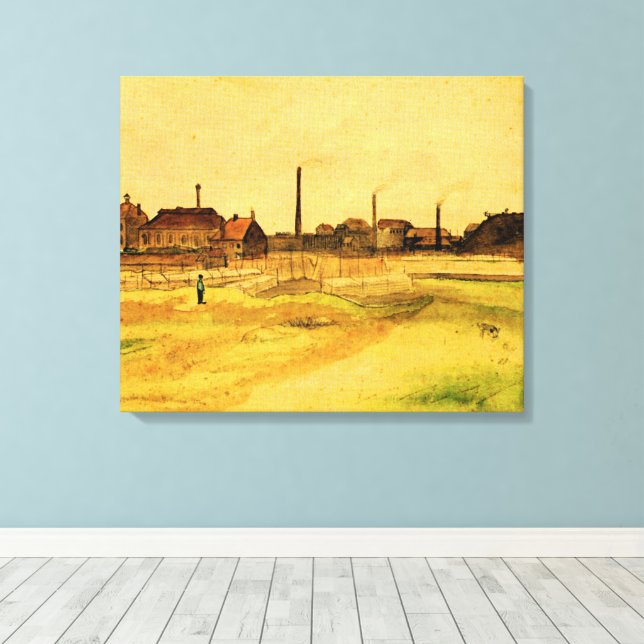 Lienzo Van Gogh - Mina de carbón en el Borinage, (Insitu (piso de madera))
