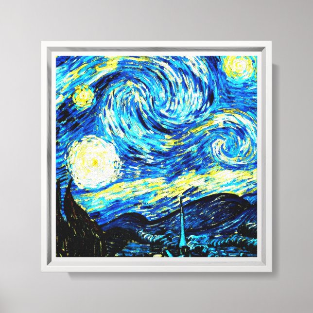 Lienzo Van Gogh - Noche estrellada (Anverso)