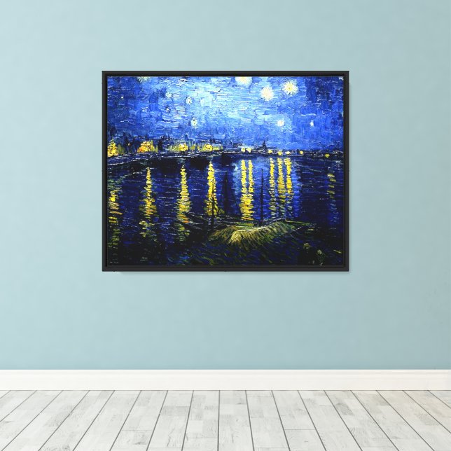 Lienzo Van Gogh - Noche estrellada sobre el Ródano (Insitu (piso de madera))