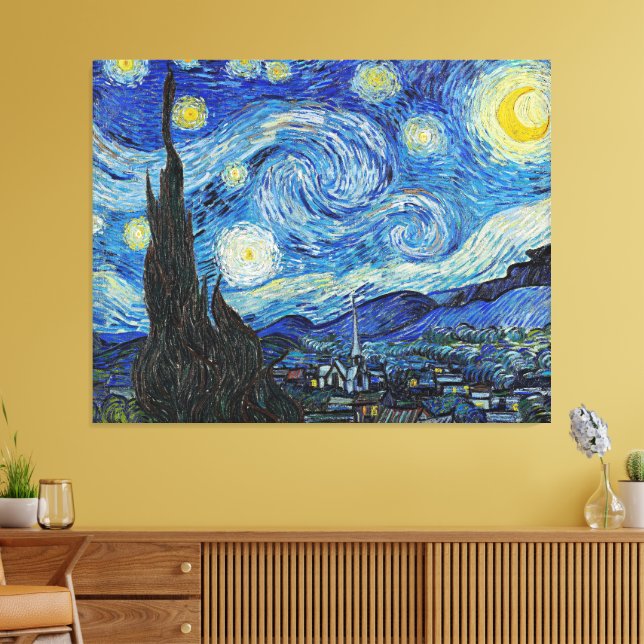 Lienzo Van Gogh - Noche Starry (Insitu (Sala de estar))