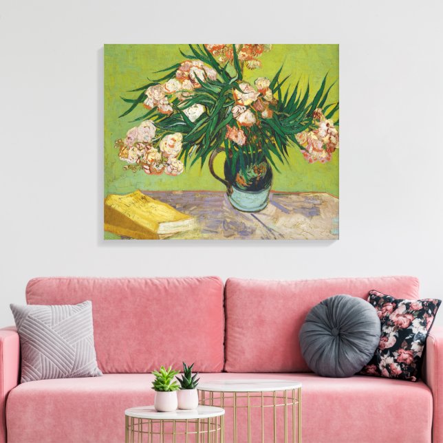 Lienzo Van Gogh Oleanders Pink Floral Still Life Art (Insitu (Sala de estar))