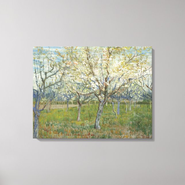 Lienzo Van Gogh Orchard con árboles de albaricoque en flo (Anverso)