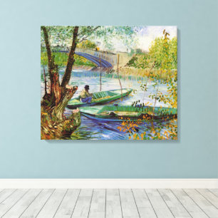 Lienzo Van Gogh pescando en primavera, Pont de Clichy