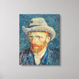 Lienzo Van Gogh - Retrato propio con un Gorra de Grey Fel