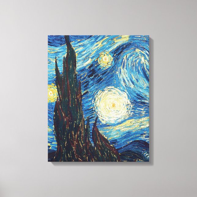 Lienzo Van Gogh Starry Night Classic Impresionsionist Art (Anverso)