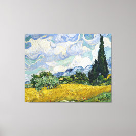 Lienzo Van Gogh Wheat Field Cypresses Painting