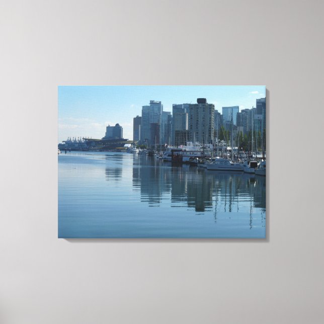 Lienzo Vancouver Harbour Art Print Seascape Art Canvas (Anverso)